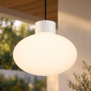 Ideal lux clio msp1 lampada a sospensione da esterno e27 moderna bianca ip44
