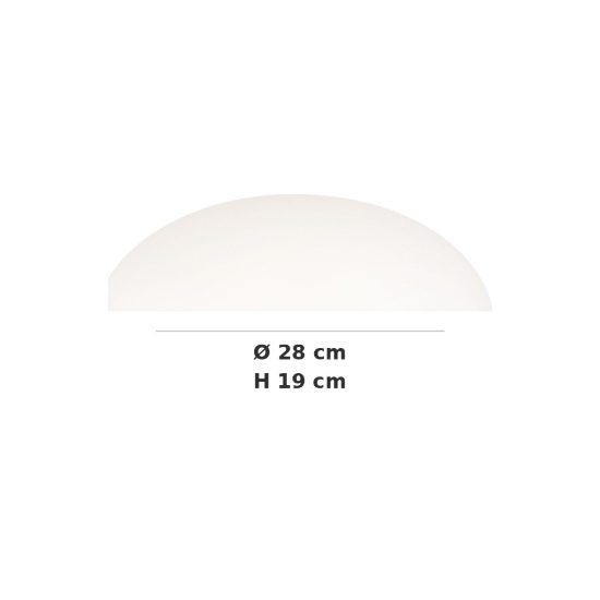Ideal lux clio paralume in materiale plastico 28x19cm per lampade da esterno bianco
