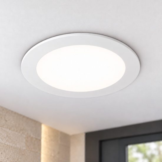 Ideal lux groove faretto da incasso per cartongesso led 30w 4000k foro 20,5cm rotondo bianco