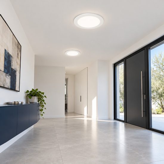 Ideal lux groove faretto da incasso per cartongesso led 30w 4000k foro 20,5cm rotondo bianco