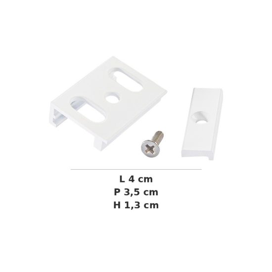 Ideal lux link kit di montaggio a soffitto per binario trifase bianco