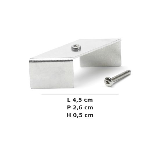 Ideal lux link kit di montaggio a incasso per binario trifase acciaio