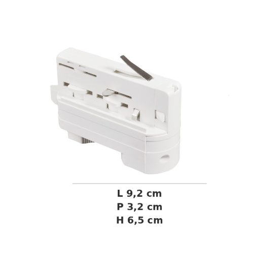 Ideal lux link adattatore 3 poli on-off per binario trifase bianco
