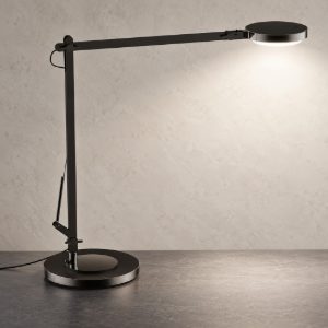 Ideal lux futura lampada da scrivania led 12,5w 4000k dimmerabile 65,5cm per ufficio moderna nera