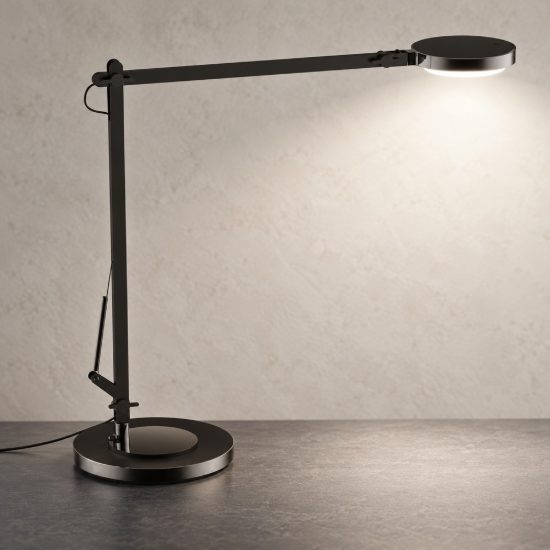 Ideal lux futura lampada da scrivania led 12,5w 4000k dimmerabile 65,5cm per ufficio moderna nera
