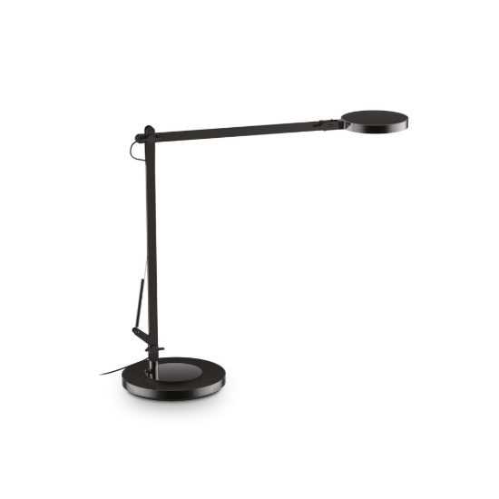 Ideal lux futura lampada da scrivania led 12,5w 4000k dimmerabile 65,5cm per ufficio moderna nera