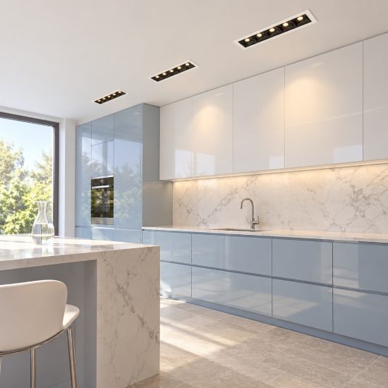 Ideal lux lika faretto da incasso per cartongesso led 12w 3000k foro 14x3,7cm lineare bianco