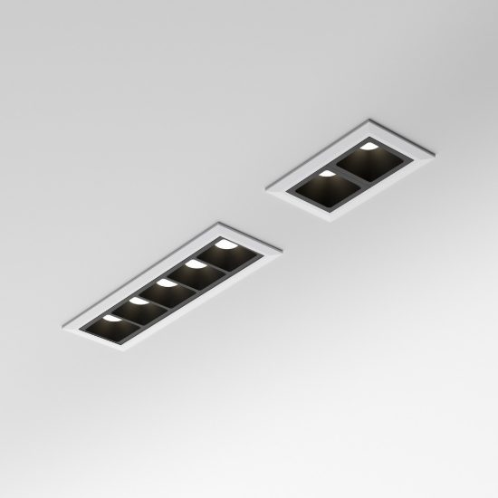 Ideal lux lika faretto da incasso per cartongesso led 12w 3000k foro 14x3,7cm lineare bianco