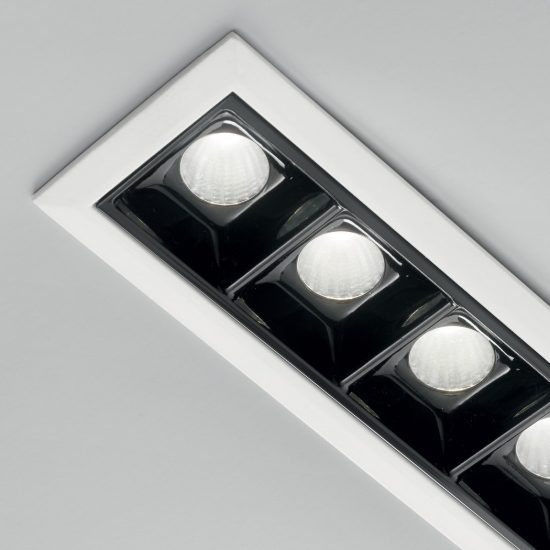 Ideal lux lika faretto da incasso per cartongesso led 12w 3000k foro 14x3,7cm lineare bianco