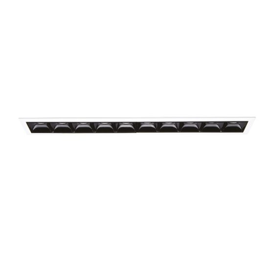 Ideal lux lika faretto da incasso per cartongesso led 20w 3000k foro 27,3x3,7cm lineare bianco
