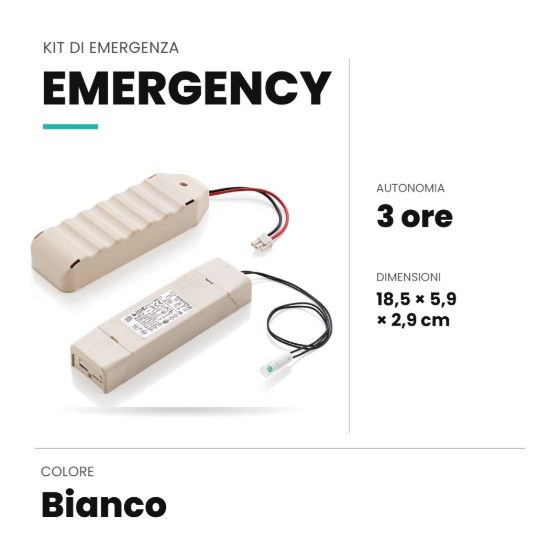 Ideal lux kit di emergenza autonomia 3h bianco