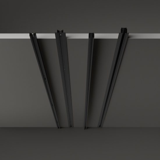 Ideal lux link binario trifase da superficie o a sospensione 1m on-off nero