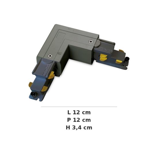 Ideal lux link giunto a l interno per binario trifase da superficie dali/1-10v nero