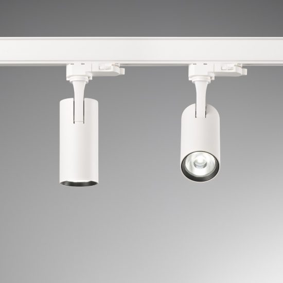 Ideal lux fox faretto per binario trifase orientabile led 8w 3000k resa cromatica standard bianco