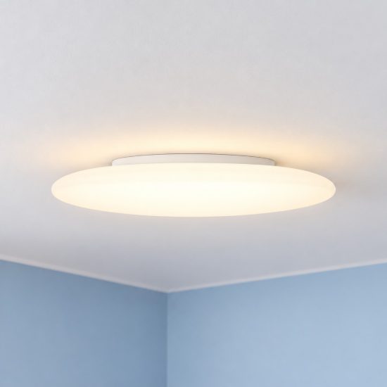 Ideal lux level plafoniera led 32w 3000k 58,5cm per soggiorno moderna bianca