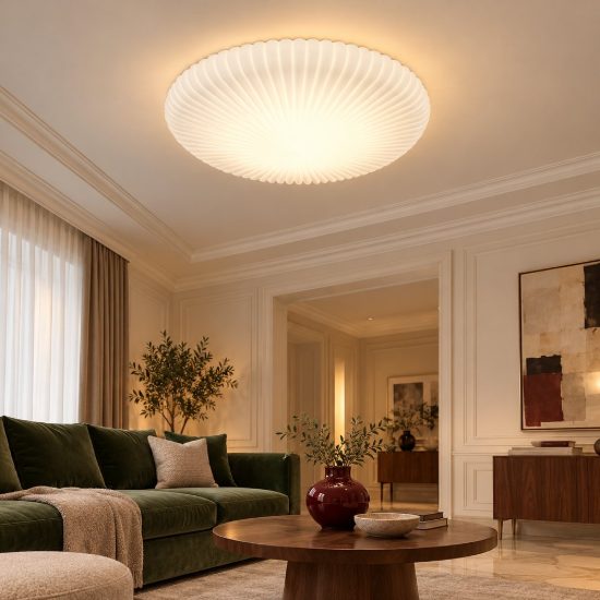 Ideal lux atrium plafoniera led 29w 3000k 55cm per soggiorno contemporanea bianca