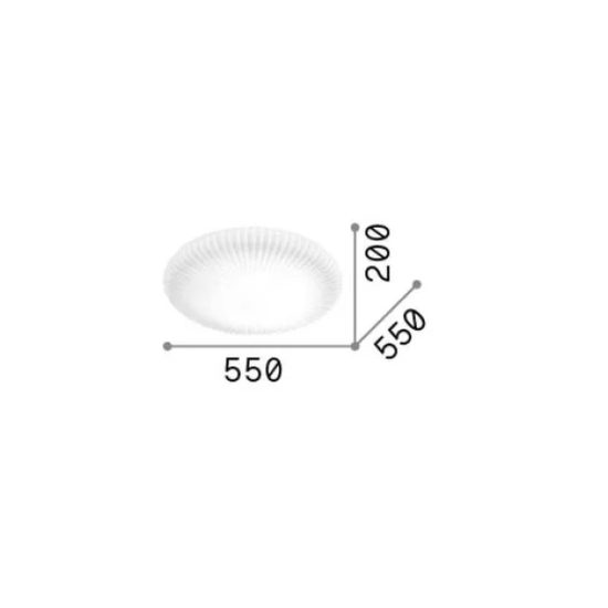 Ideal lux atrium plafoniera led 29w 3000k 55cm per soggiorno contemporanea bianca