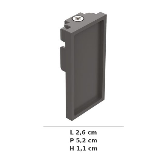 Ideal lux ego testata di chiusura senza foro per binario high nera