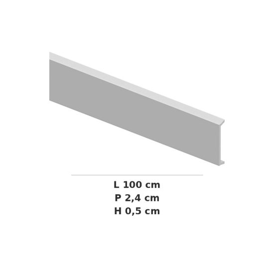 Ideal lux ego copertura di finitura 1m per binario da incasso, high e bi-emission bianca