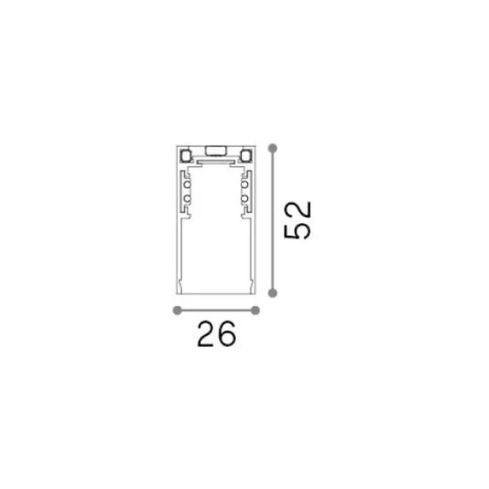 Ideal lux ego binario da soffitto, parete o sospensione high 48v 2m dali/1-10v bianco