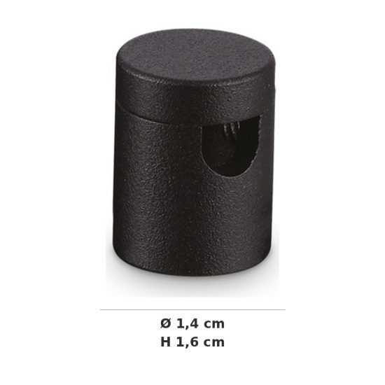 Ideal lux supporto per cavo 14x16mm nero