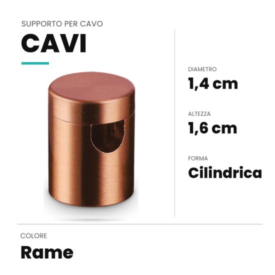 Ideal lux supporto per cavo 14x16mm rame