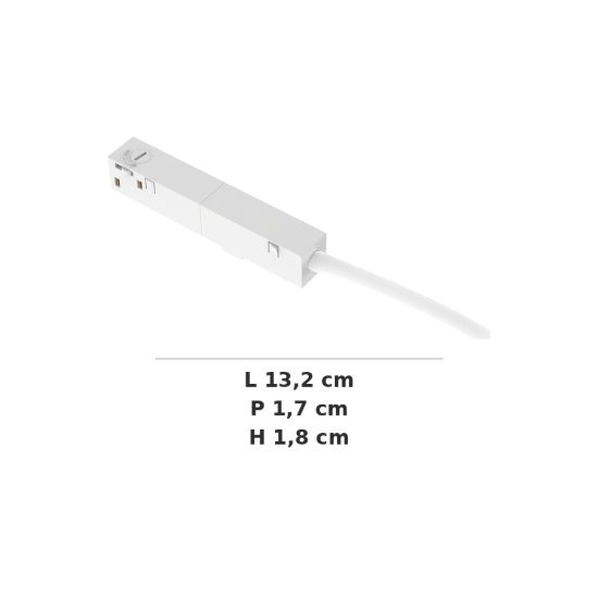 Ideal lux ego connettore di alimentazione per binario dali/1-10v bianco