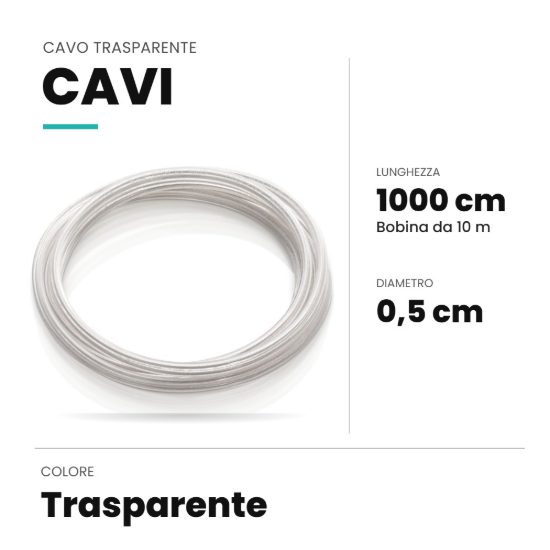 Ideal lux cavo trasparente 10m