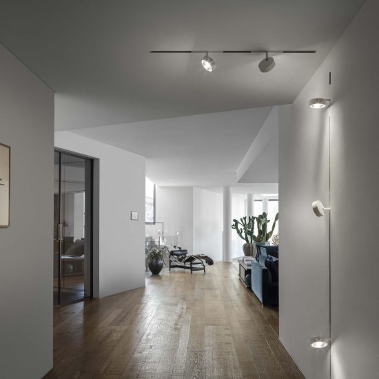 Ideal lux ego faretto piatto per binario 48v orientabile led 9w 3000k 1-10v nero