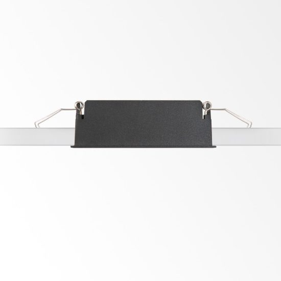Ideal lux lika faretto da incasso per cartongesso led 10w 3000k foro 11,7x2,3cm lineare nero