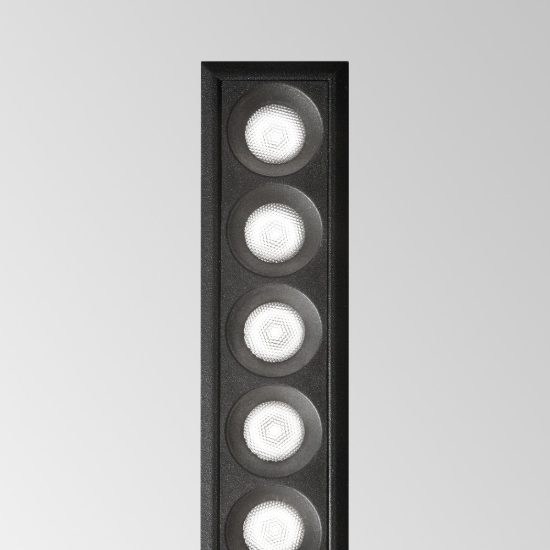Ideal lux lika faretto da incasso per cartongesso led 10w 3000k foro 11,7x2,3cm lineare nero