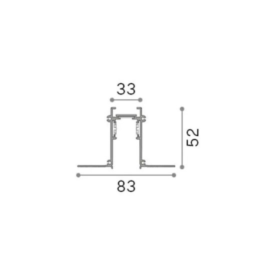 Ideal lux ego binario da incasso easy 48v 1m dali/1-10v nero