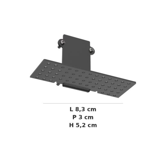 Ideal lux ego testata di chiusura senza foro per binario da incasso easy nera