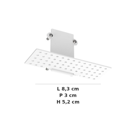 Ideal lux ego testata di chiusura senza foro per binario da incasso easy bianca