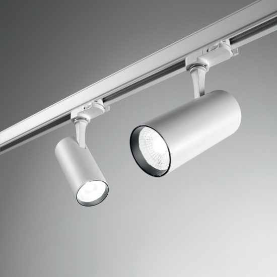 Ideal lux fox faretto per binario trifase orientabile led 15w 4000k alta resa cromatica nero