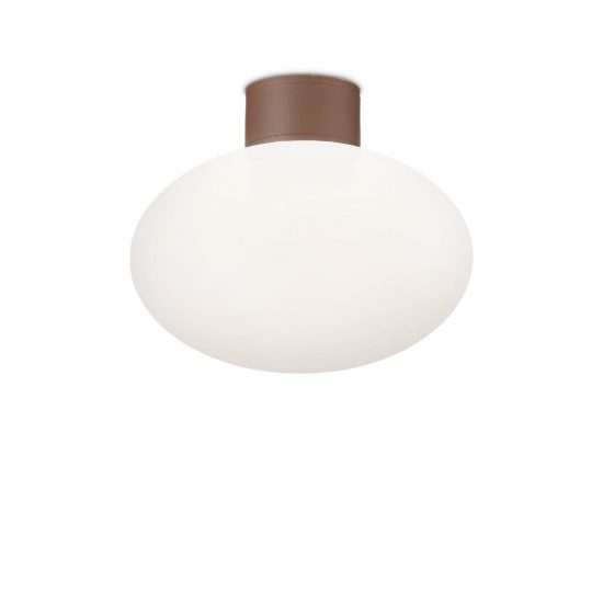 Ideal lux clio mpl1 plafoniera e27 moderna caffè ip44
