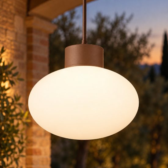 Ideal lux clio msp1 lampada a sospensione da esterno e27 moderna caffè ip44