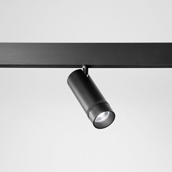 Ideal lux ego faretto per binario 48v orientabile con zoom led 10w 3000k nero