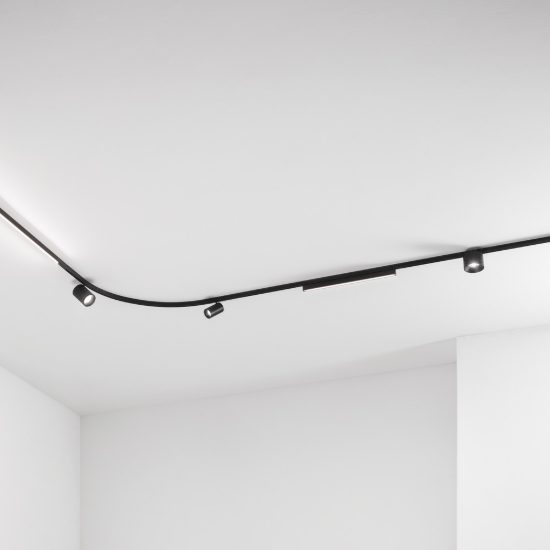 Ideal lux deva binario magnetico 24v da superficie 1m nero