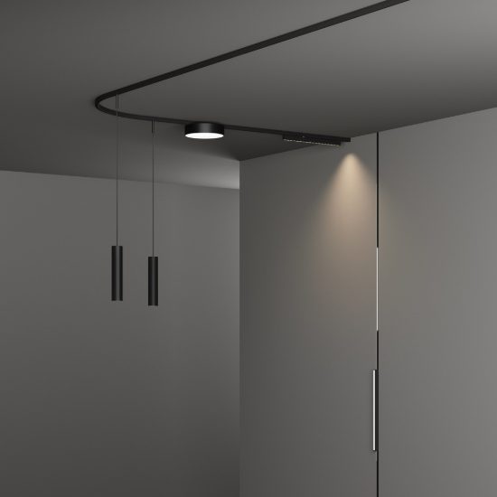 Ideal lux deva binario magnetico 24v da superficie 1m nero