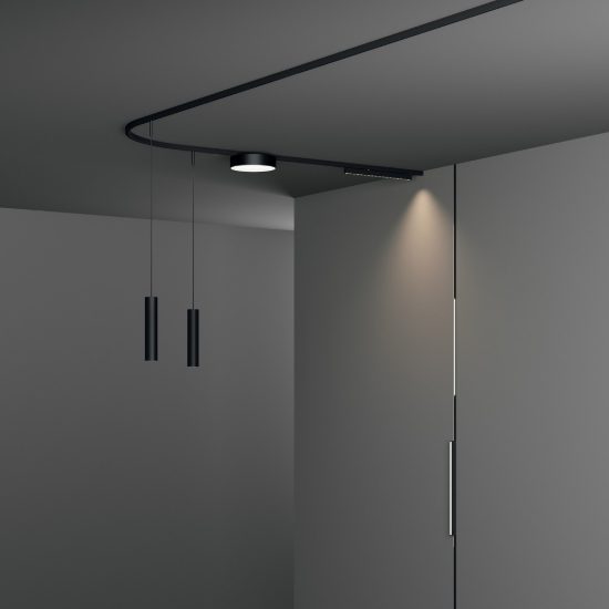 Ideal lux deva binario magnetico 24v da superficie 2m nero