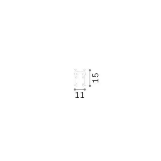 Ideal lux deva binario magnetico 24v da superficie 2m nero