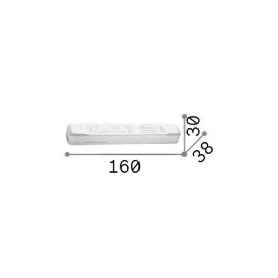 Ideal lux deva alimentatore on-off 75w 24v per binario magnetico bianco