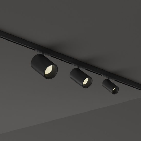 Ideal lux deva faretto per binario magnetico 24v orientabile led 2,5w 3000k nero