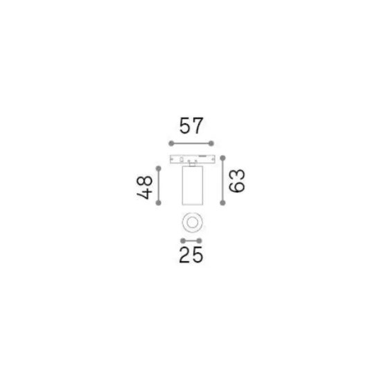 Ideal lux deva faretto per binario magnetico 24v orientabile led 2,5w 3000k nero