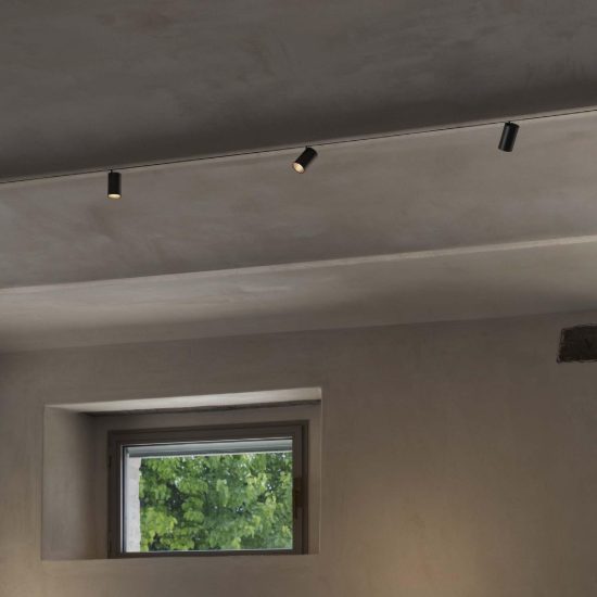 Ideal lux deva faretto per binario magnetico 24v orientabile led 4,5w 3000k nero