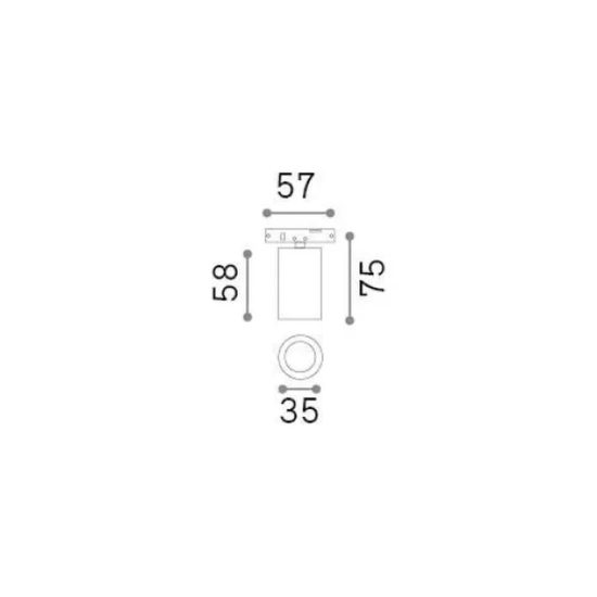 Ideal lux deva faretto per binario magnetico 24v orientabile led 4,5w 3000k nero