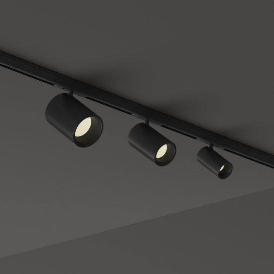 Ideal lux deva faretto per binario magnetico 24v orientabile led 8w 3000k nero