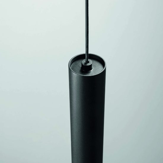 Ideal lux deva pendant tube lampada a sospensione per binario magnetico led 6w 3000k 4cm nera