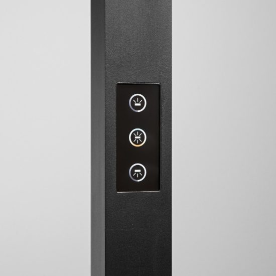 Ideal lux comfort-2 lampada da terra led 76w cct 2700k 5700k con sensori 197cm per ufficio nera